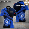 Maxcorners Billiard Galaxy Blue Team Jersey Personalized Name, Team Name 3D Polo Shirt (4 Colors)