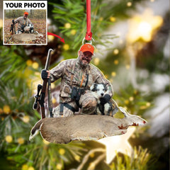 Maxcorners Personalized Hunting Acrylic Christmas Ornament Custom Photo Gift for Hunters & Outdoor Lovers LM0110