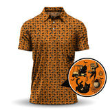 Maxcorners Funny Pattern Golf Shirt, Halloween Golf Shirt For Golfer, Golf Gift For Men