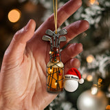 Maxcorners Personalized Cute Red Bowling Ornament Christmas Gift for Bowling Lover MT1611