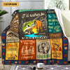 Maxcorners Gone Fishing I'd Rather Be Fishing Custom Name Blanket, Presents For Fishermen, Gift For Fishing Lover LM0201