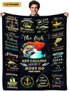 Maxcorners The Fish Are Calling And I Must Go Custom Name Blanket, Presents For Fishermen, Gift For Fishing Lover LM0201