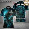 Maxcorners Darts Shirt Gothic Skull Dartboard Flaming Design, Multicolor Customized Name, Team Name 3D Shirts