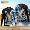 Maxcorners Bass Fishing Camo UPF Shirt, Largemouth Bass Fishing Shirt, Personalized Fishing Shirts For Men