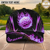 Maxcorners Golf Flaming Golf Ball Lightning Pattern Personalized Name 3D Classic Cap