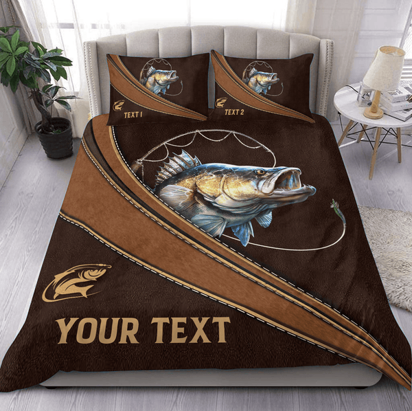 Maxcorners Custom Name Fishing Bedding Set