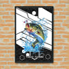 Maxcorners Largemouth Bass Fishing Tech Carbon Geometry Splash Design Personalized Name 3D Poster