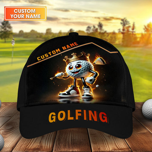 Maxcorners Golf King Personalized Golf Cap, Funny Golf Cap, Gift For Dad, Golf Gift For Men