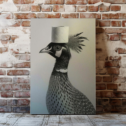Maxcorners Funny Toilet Paper Bird Canvas Bathroom Wall Art6 LM2611