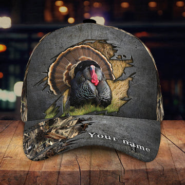 Maxcorners Turkey Hunting Personalized Cap, Gift For Hunting Lover, Gift For Dad Son Husband Father's Day Gift LM0402