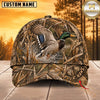 Maxcorners Hunting Wildlife Realistic Autumn Woodland Camo Personalized Name 3D Cap