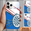 Maxcorners Darts Red White Blue Dartboard Multicolor Personalized Name 3D Phone Case