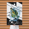 Maxcorners Crappie Fishing Tech Carbon Geometry Splash Design Personalized Name 3D Poster