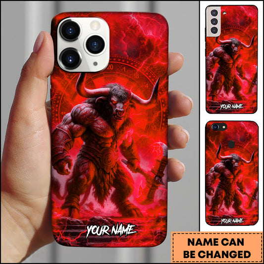 Maxcorners Darts Mythic Minotaur Dartboard Multicolor Personalized Name 3D Phone Case