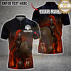 Maxcorners Bowling Spartan Shield Flame Multicolor Customized Name, Team Name 3D Shirts