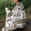 Maxcorners Personalized Rustic Camo Deer Blanket - Camo & Forest Patchwork Cabin Decor LM1611
