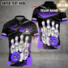 Maxcorners Bowling Angry Ball vs Screaming Pins Multicolor Customized Name, Team Name 3D Shirts