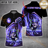 Maxcorners Crowned Flame Bowling Jersey Multicolor Option Customized Name, Team Name 3D Polo Shirt