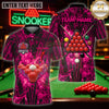 Maxcorners Billiard Apparel Glowing Triangle Rack Multicolor Customized Name 3D Shirt