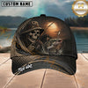 Maxcorners Fishing Skull Angler Moonlight Personalized 3D Cap