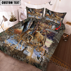 Maxcorners Hunting Deer Autunm Style Bedding Set 3D All Over Printed | Brown