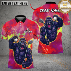 Maxcorners Savage Swing Golf Polo Shirt, Customized Name & Team Name 3D Shirts (4 Colors) 39