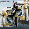 Maxcorners Angler Fishing Team Personalized Name, Team Name 3D Long Sleeve Shirt (Mahi-mahi, Tuna, Chinook, Marlin, Striped Bass, Salmon)