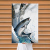 Maxcorners Salmon Fishing Halftone Dynamic Splash Design Personalized Name 3D Poster