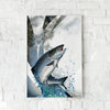 Maxcorners Salmon Fishing Halftone Dynamic Splash Design Personalized Name 3D Poster