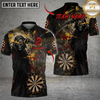 Maxcorners Darts Deadly Aim Reaper Personalized Name, Team Name Unisex Shirt (6 Colors)