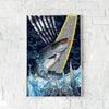 Maxcorners Salmon Fishing Tactical Camo Metal Splash Design Personalized Name 3D Poster