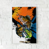 Maxcorners Walleye Fishing Pop Art Grunge Splash Design Personalized Name 3D Poster