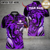 Maxcorners Bowling Gold Black Roaring Lion Design Multicolor Customized Name, Team Name 3D Shirts