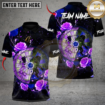 Maxcorners Darts Midnight Bloom Multicolor Customized Name, Team Name 3D Shirt