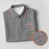Maxcorners Gray First Dad Now Grandpa Golf Polo Shirt, Golf Polo For Women, Women’s Golf Apparel LM1507