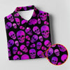Maxcorners Purple Skull Gothic Pattern Hawaiian Golf Shirt, Women’s Golf Polo, Printed Golf Shirt LM1507