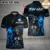 Maxcorners Muscle Reaper With Flame Bowling Multicolor Customized Name, Team Name 3D Shirts
