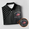 Maxcorners Black 1776-2026 America 250 Years Golf Polo Shirt, Women’s Golf Apparel, Printed Golf Shirt LM1507