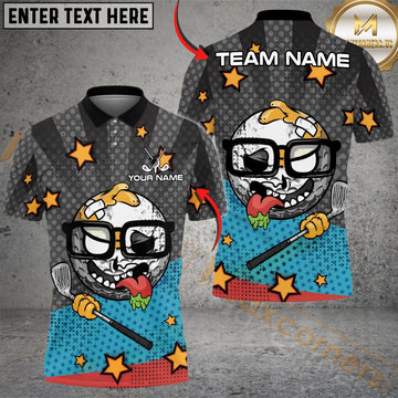 Maxcorners Gross Swing Golf Polo Customized Name, Team Name 3D Shirts