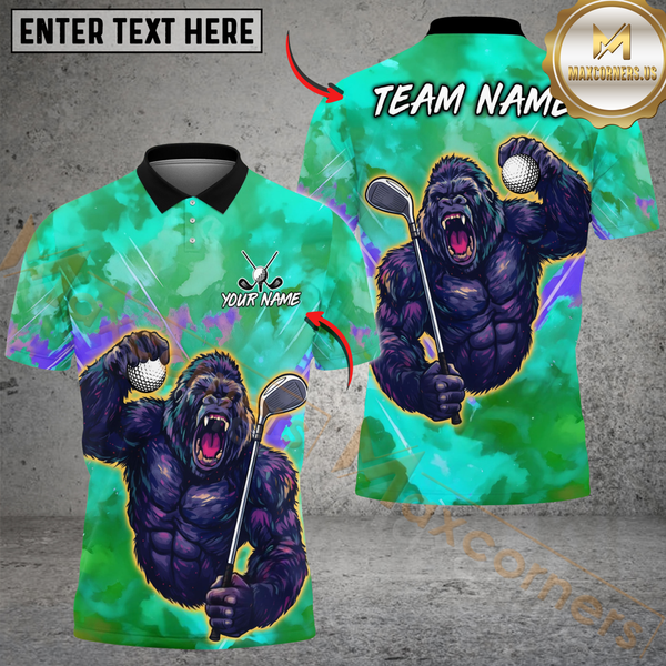 Maxcorners Savage Swing Golf Polo Shirt, Customized Name & Team Name 3D Shirts (4 Colors) 39