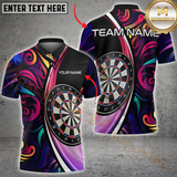 Maxcorners Darts Psychedelic Dartboard Multicolor Customized Name, Team Name 3D Shirts
