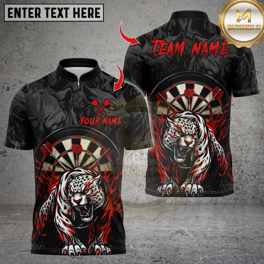 Maxcorners Darts Leopardo Dartboard Design Multicolor Customized Name, Team Name 3D Shirts