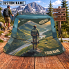 Maxcorners Hiking Scenic Mountain Trail Backpacker Personalized Name 3D Cap