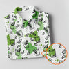 Maxcorners Green Cocktail Splash Pattern Golf Shirt, Ladies Golf Top, Hawaiian Golf Shirt, Women’s Golf Apparel LM1507