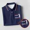 Maxcorners Navy Best Papa By Par Embroidered Golf Polo Shirt, Women’s Golf Polo, Golf Shirts For Women LM1507