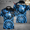 Maxcorners Darts Eagle & Fiery Target Wheel Graphic Multicolor Customized Name, Team Name 3D Shirts