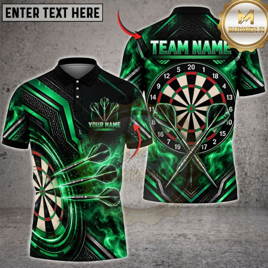 Maxcorners Darts Matrix Cyber Lines Smoke Energy Flying Darts Target Board Graphic Multicolor Customized Name, Team Name 3D Shirts