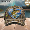 Maxcorners Fishing Heart Camo Ocean Personalized 3D Cap