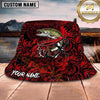 Maxcorners Fishing Epic Sunset Fishing Skull Design Personalized Name 3D Bucket Hat (13 Fish Species)