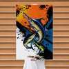 Maxcorners Marlin Fishing Pop Art Grunge Splash Design Personalized Name 3D Poster